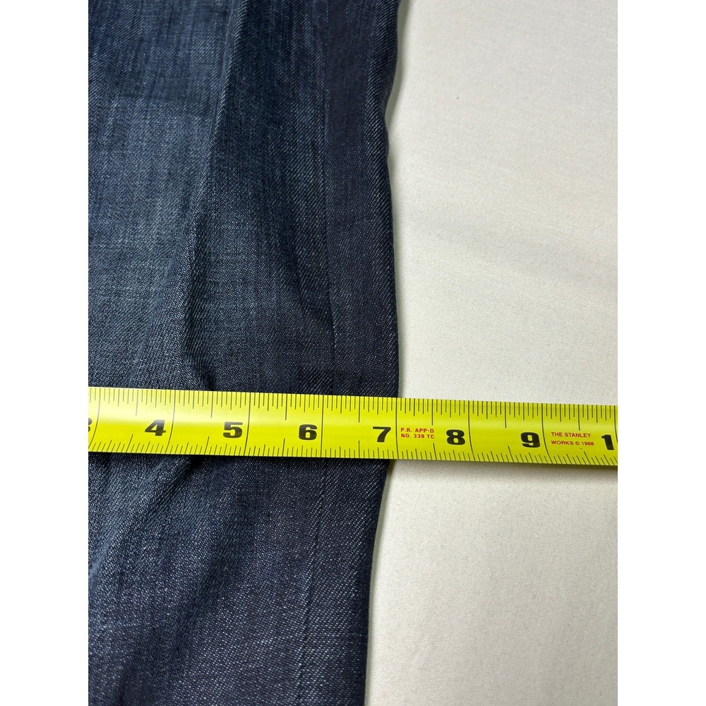FRAME L Homme Slim Jeans Mens 33 x 28 Blue Slim Straight Stretch Denim Dark Wash - Picture 10 of 11